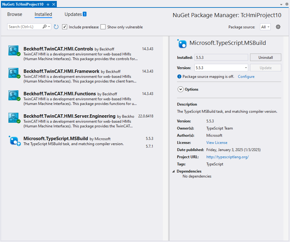 Installing a NuGet package 2: