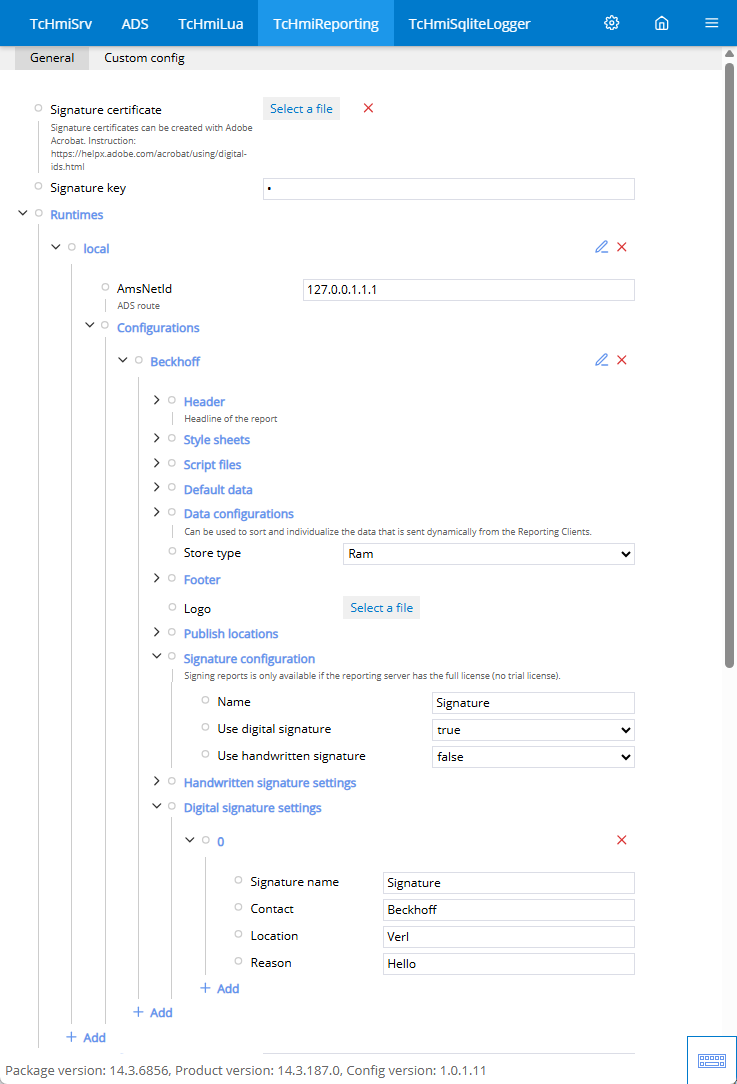 Adding a digital signature 1: