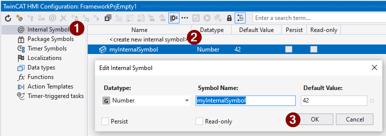 Internal symbols 1: