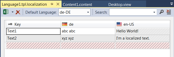 Doing translations in the Localization editor 1: