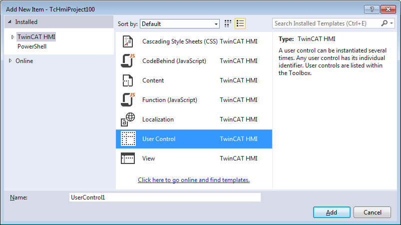 Creating a User Control 1: