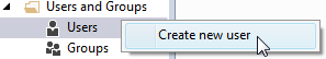 Create new user 1: