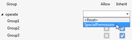 Defining and using virtual permissions of a user control 4: