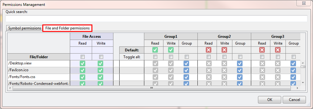 Configuring file access 1: