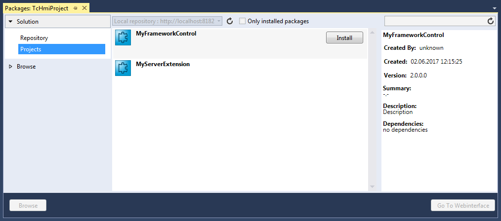 Installing a package 3: