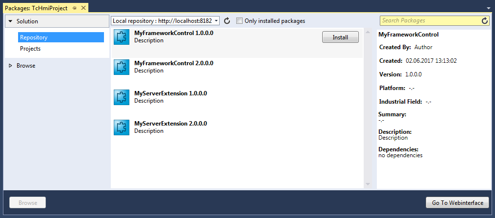 Installing a package 2:
