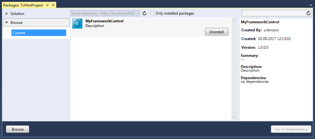 Uninstalling a package 4: