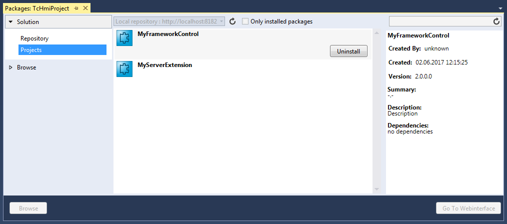 Uninstalling a package 3: