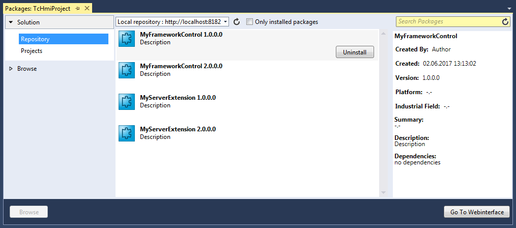 Uninstalling a package 2: