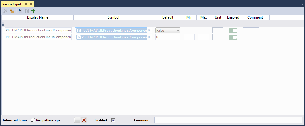 Inheritance of recipe types 4: