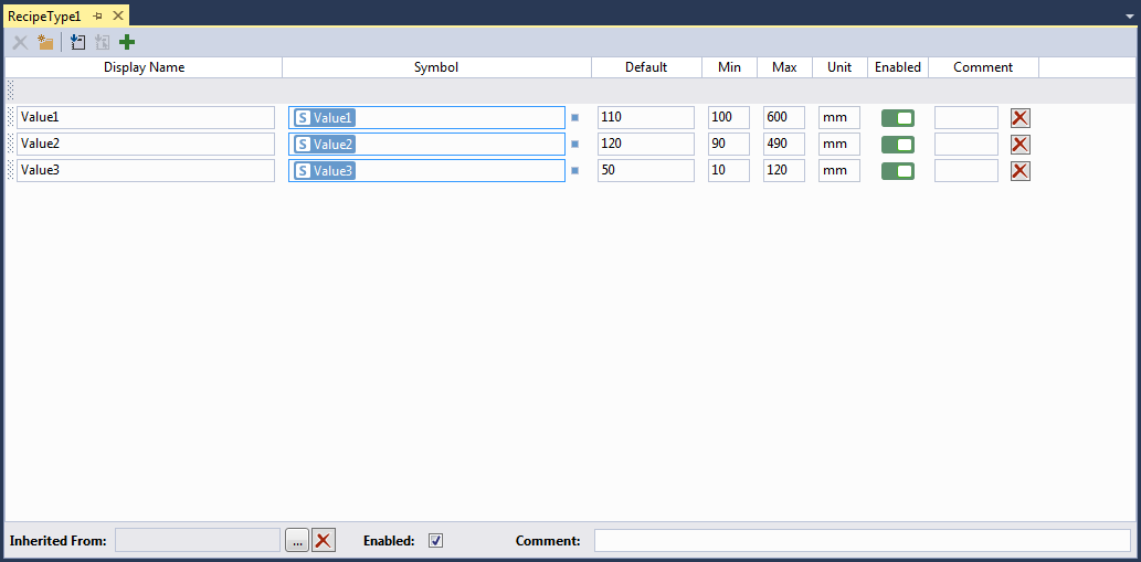 Recipe Type Editor 1: