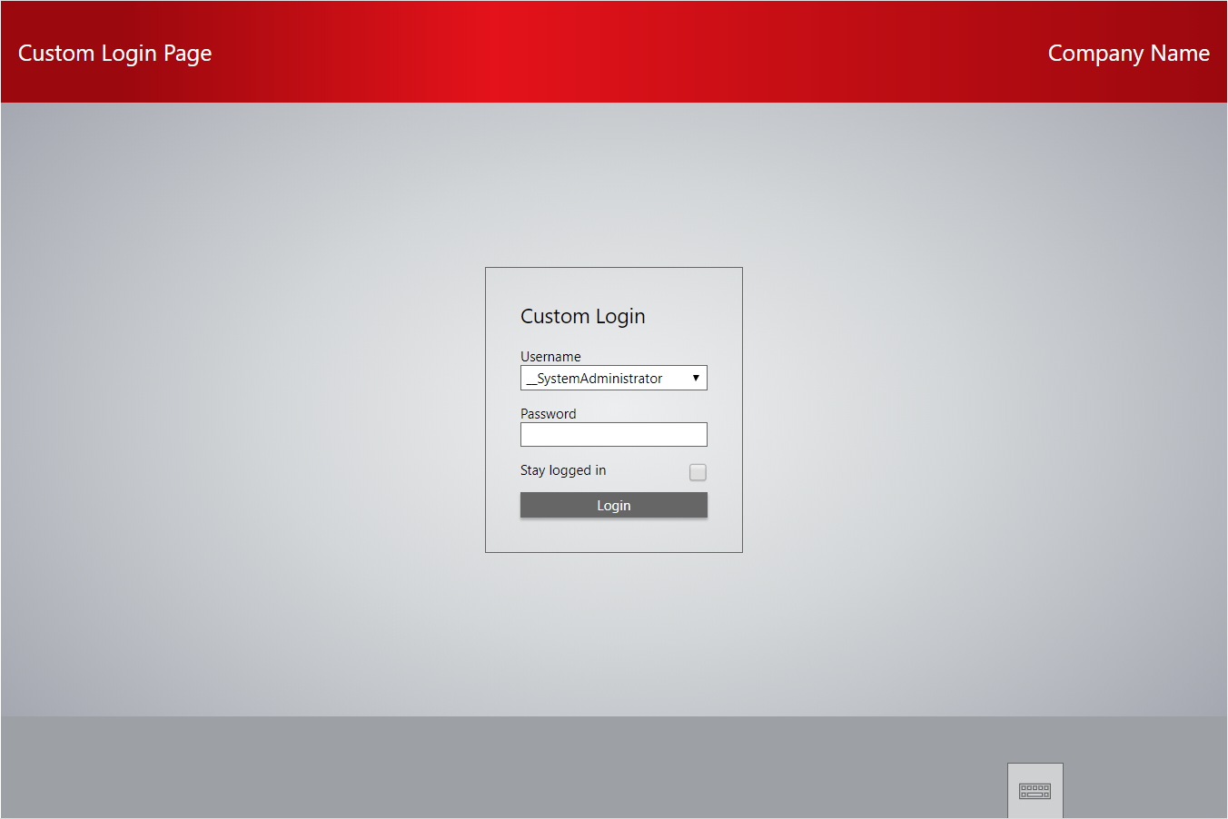 Login page 2: