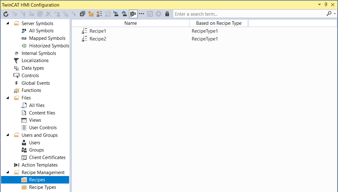 Recipe management 1: