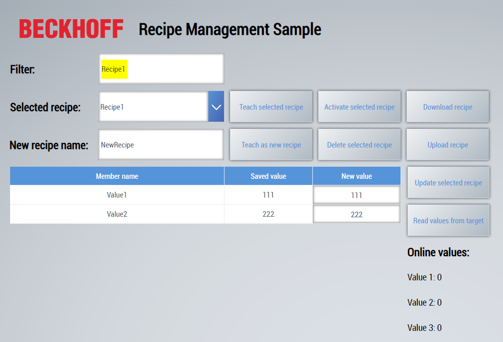 Extension with filter function 1: