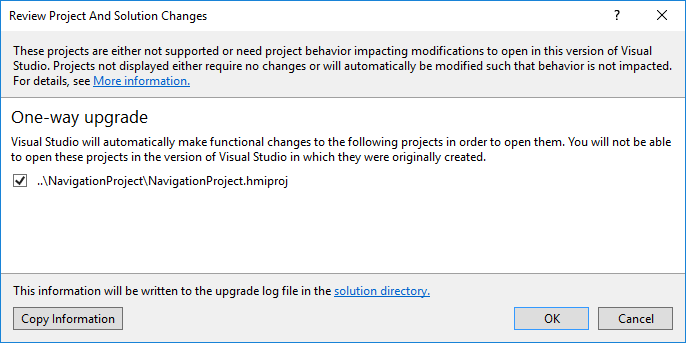 Support for TwinCAT HMI packages 1: