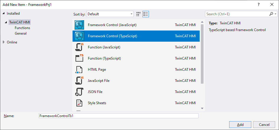 Creating a control 1: