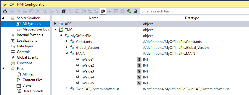 Offline symbols (TMC) 5: