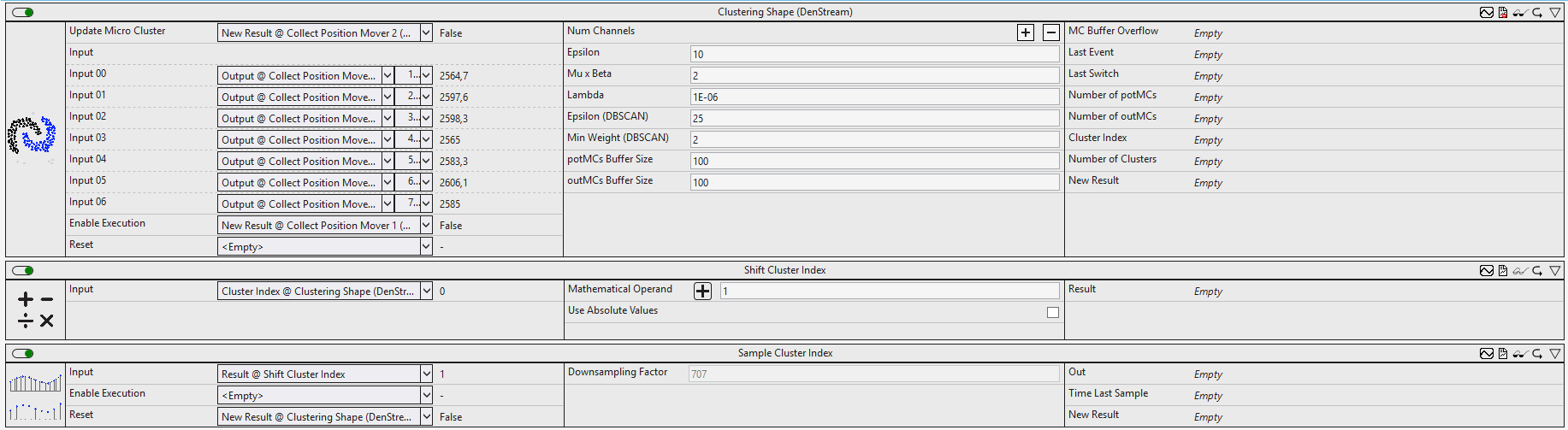 Pick-and-place application: DenStream 2: