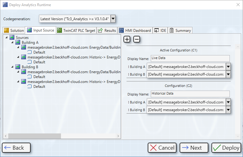 Switching multiple machines in the HMI Dashboard 3: