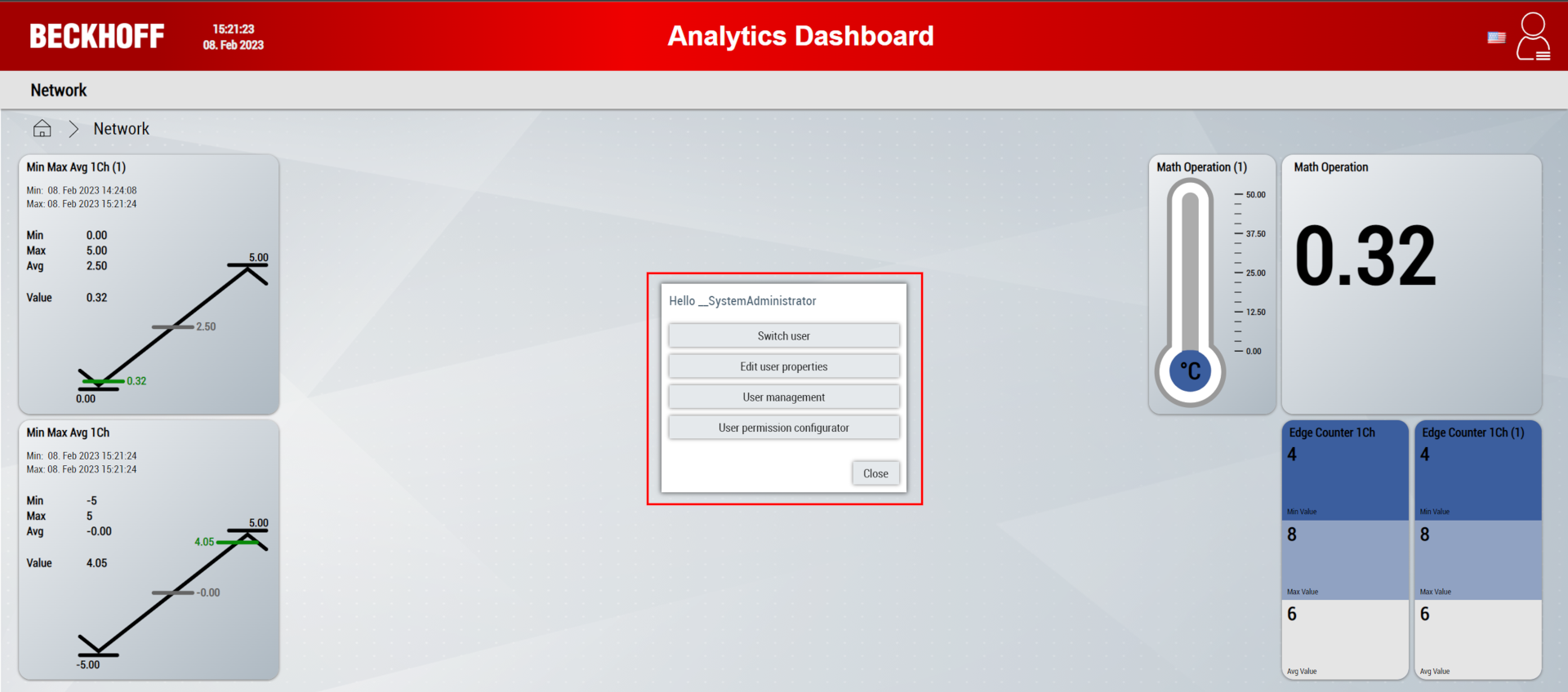 Customize users and access rights in the web browser 3: