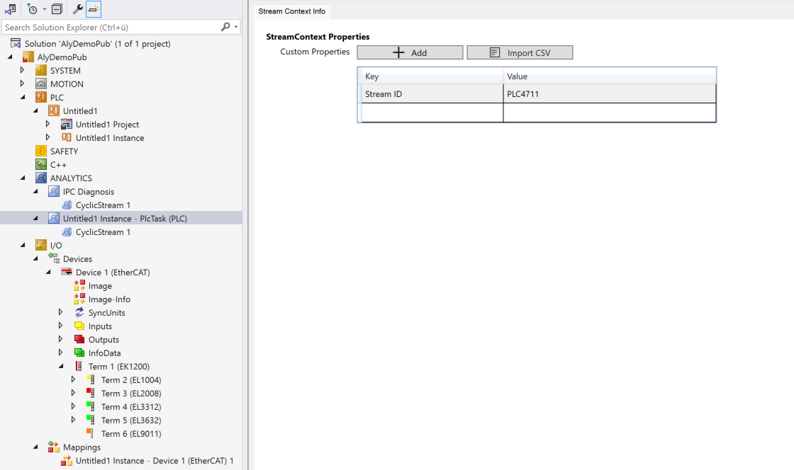 Context settings 1: