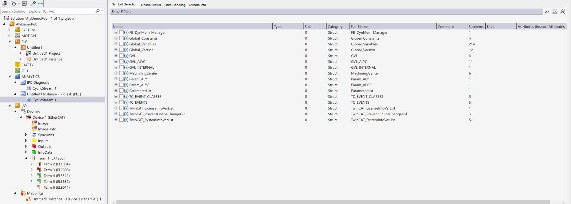 Symbol Selection 1: