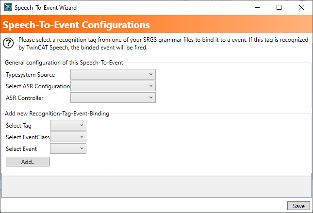 Configuring Speech-To-Event 2:
