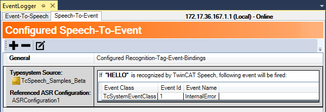Configuring Speech-To-Event 4: