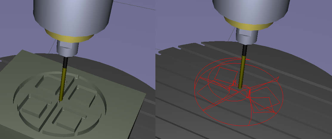 Example 4: Slave tracks workpiece on rotary table 1: