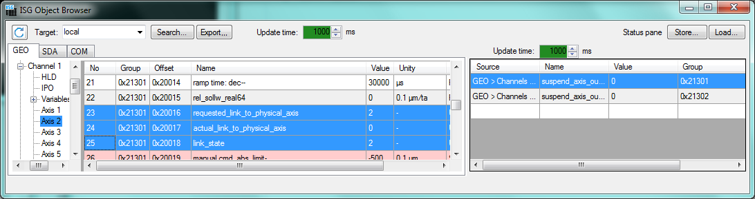 HMI interface 1:
