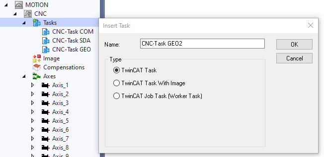Configuration in TwinCAT 3: