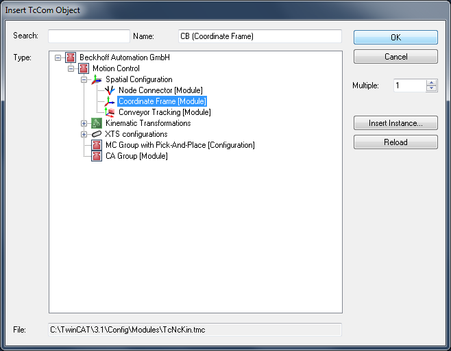Configure for MC_TrackConveyorBelt 4: