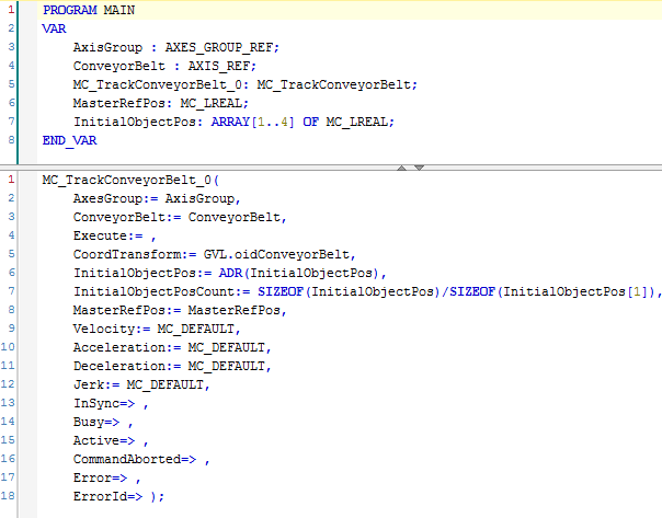 Configure for MC_TrackConveyorBelt 17: