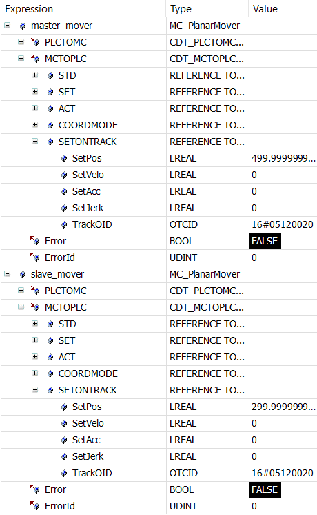 Example: "Following a Planar mover through a Track Network" 9: