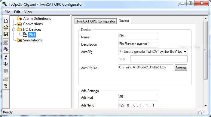 Receiving data from TwinCAT PLC 1: