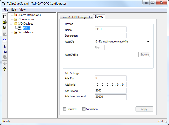 Receiving data from TwinCAT PLC 7: