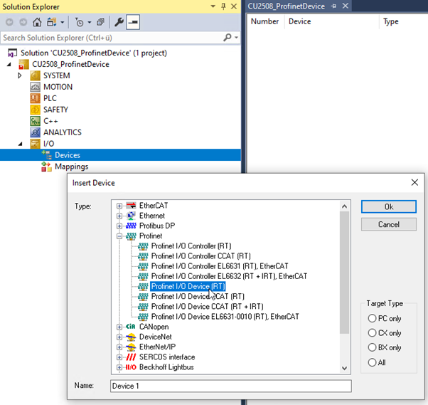 Integration via a Real-Time Ethernet interface 1: