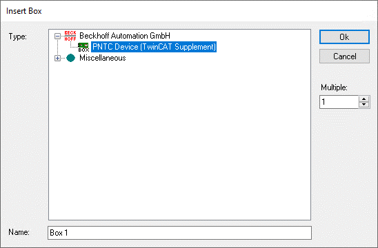 Integration via a CU2508 real-time Ethernet port multiplier (Real-Time Ethernet interface) 7: