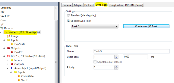 Setting the cycle time 2: