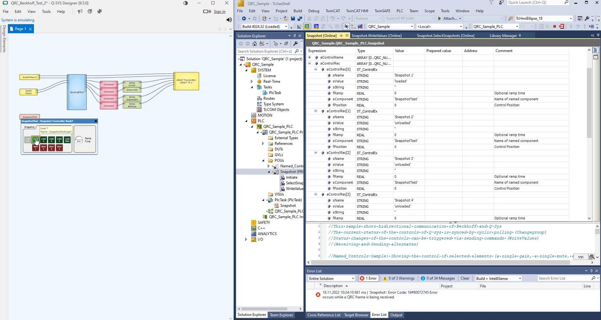 Example: AutoPolling and writing controls 2: