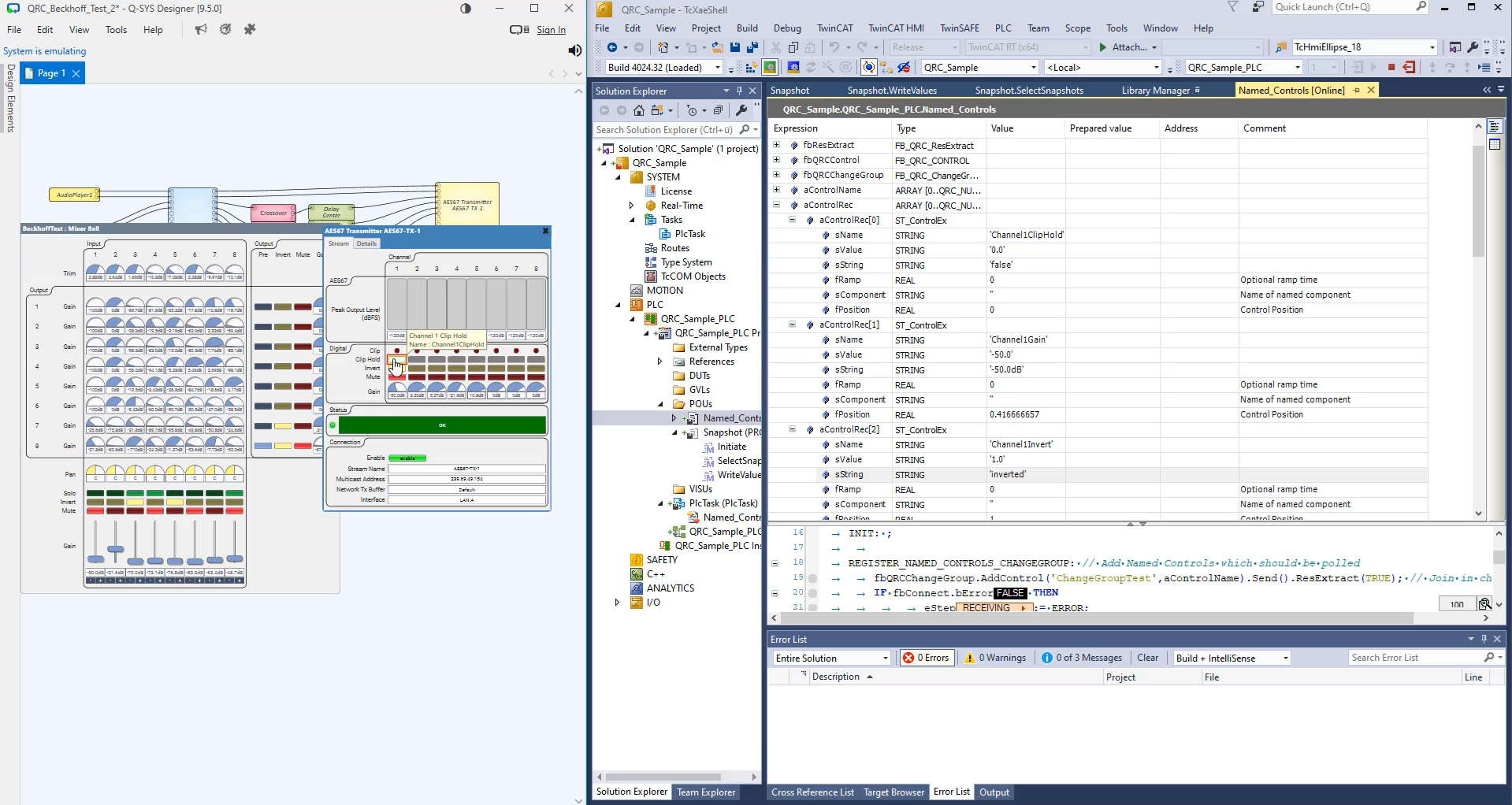 Example: AutoPolling and writing controls 1: