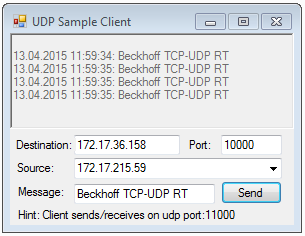 Test client 1: