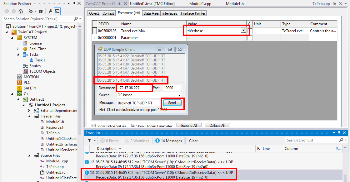 Quick Start (C++ / UDP) 11: