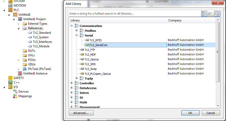 Add library to PLC project 2: