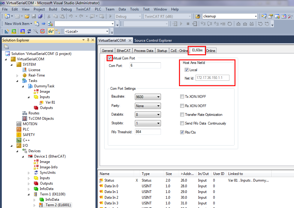 Configuration in TwinCAT 3 1: