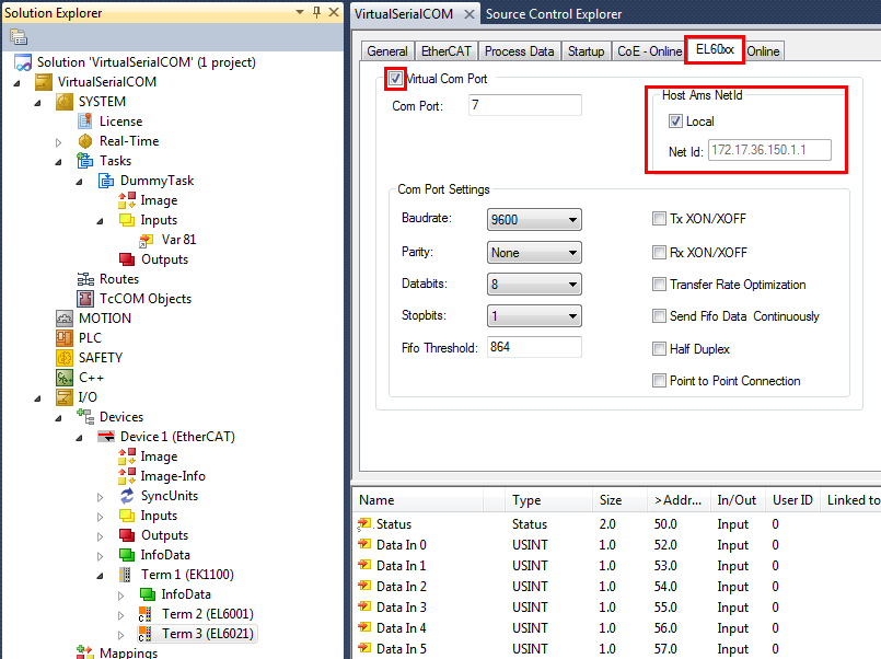 Configuration in TwinCAT 3 2: