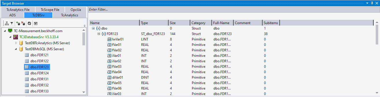Extension – TcDBSrv 1: