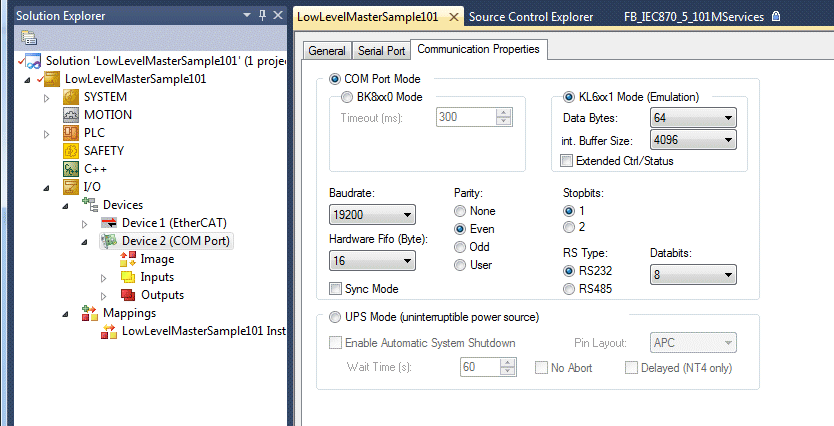 Configuration of serial interfaces 3: