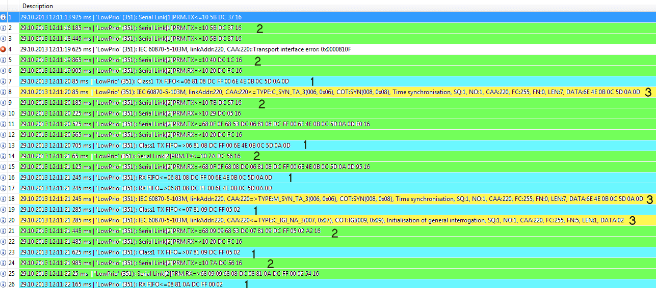 Debug messages in TwinCAT->Error List 1: