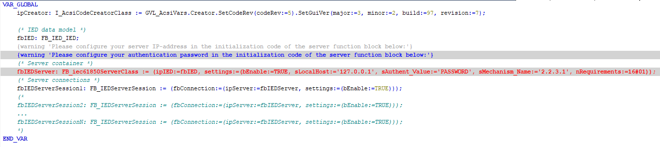 Authentication, negotiation of supported services and optional communication parameters 3: